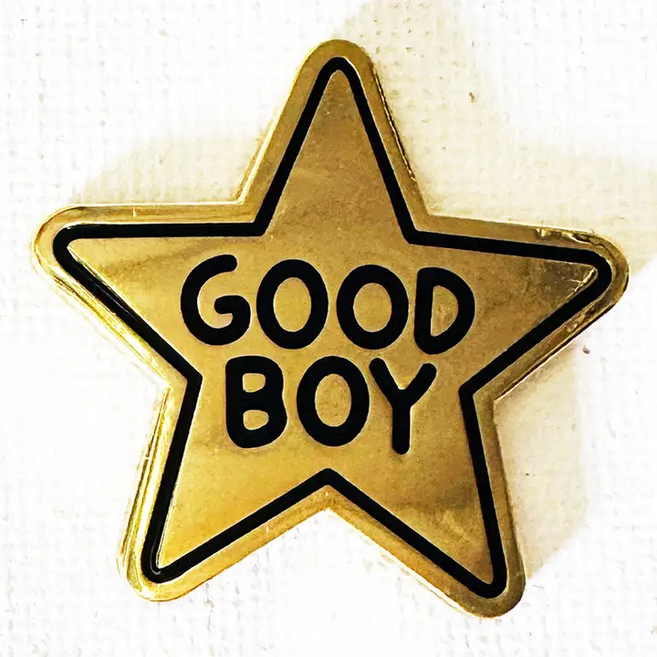 Good Boy Star enamel pin