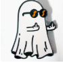 Unfriendly Ghost enamel pin